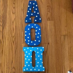 Wooden AOII letters